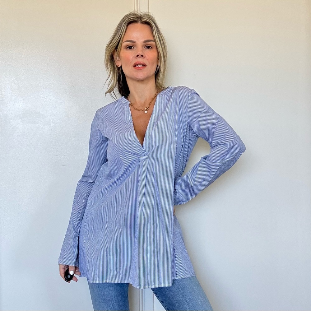 Theory Ofeliah Taff Stripe Top - Picture 4 of 16